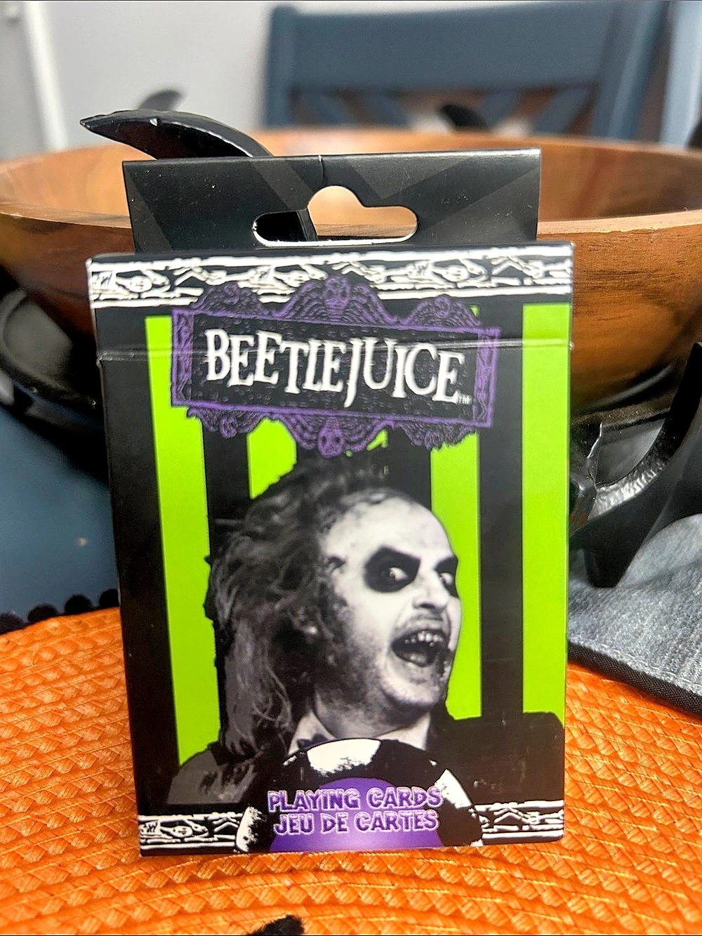 Beetlejuice Playing Cards Playing Cards Black & Green NWT